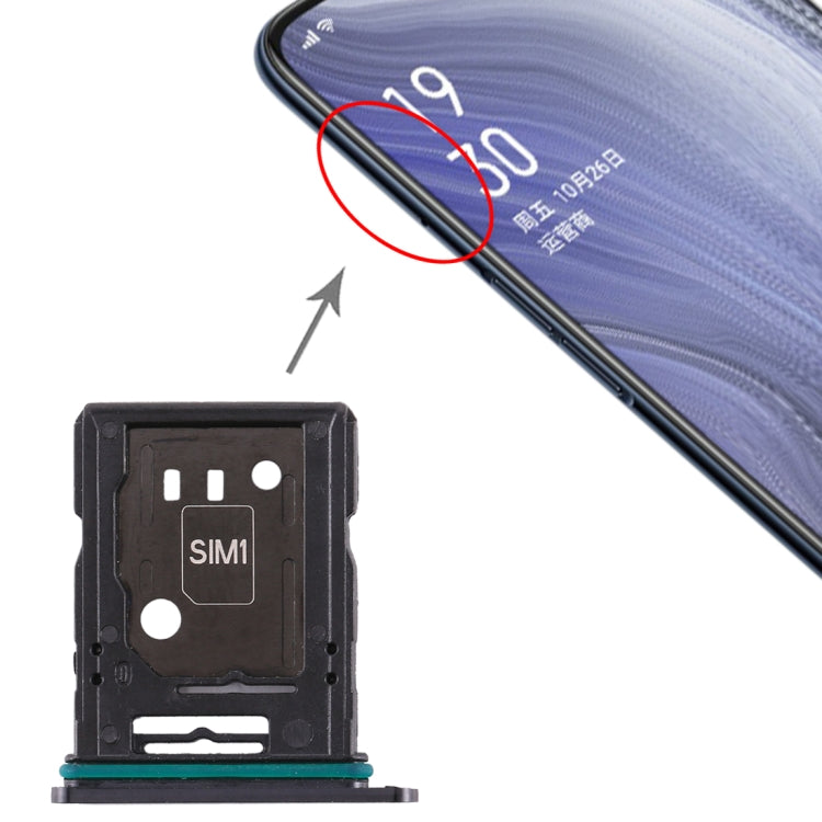 OPPO Reno 10x Zoom SIM Card and Micro SD Card Tray Set (Black)