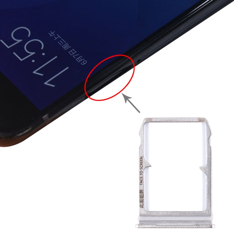 Silver SIM Card Tray Replacement for Xiaomi Mi 6