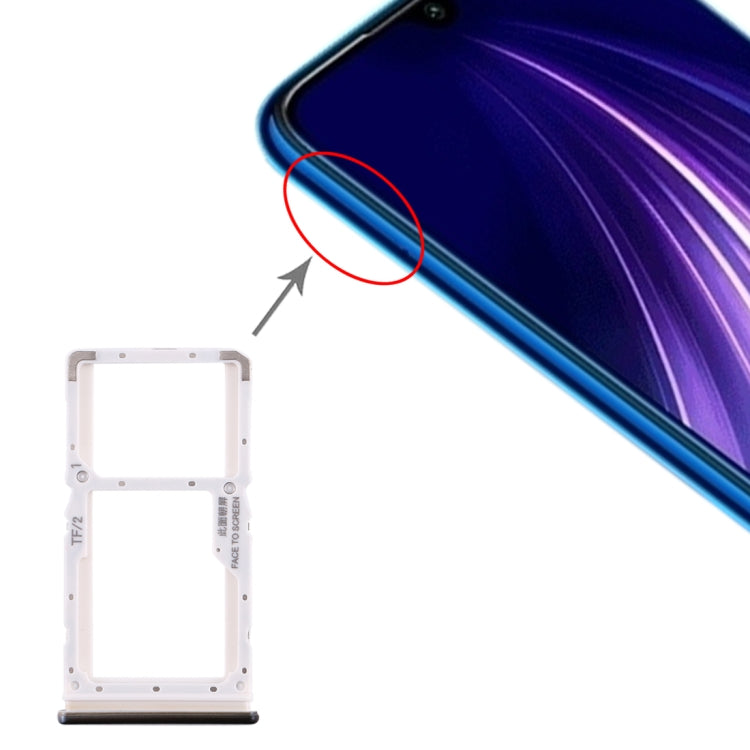 SIM Card Tray and Micro SD Card Tray for Xiaomi Redmi Note 8 Pro (Black)