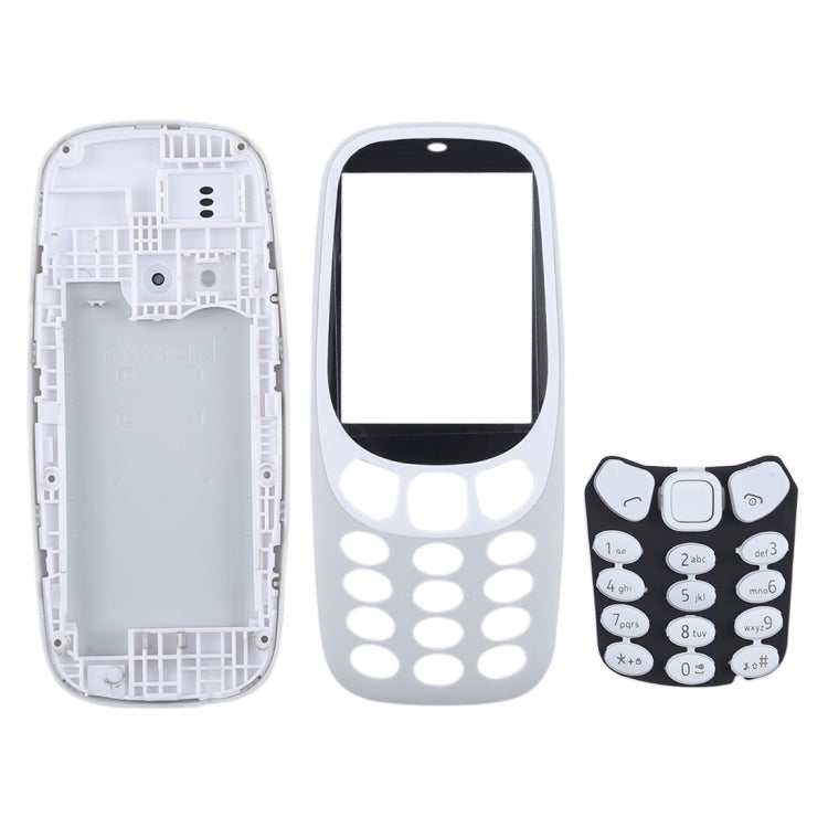 Full Assembly Housing Cover with Keyboard for Nokia 3310 (Grey)