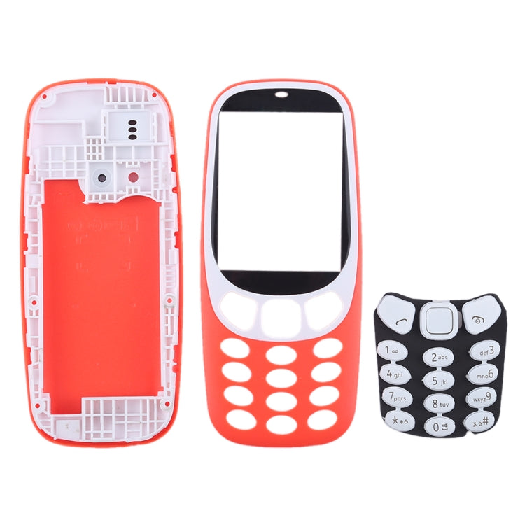 Red Full Assembly Housing Cover with Keyboard for Nokia 3310