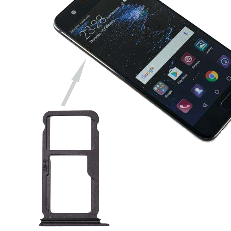 Huawei P10 Plus Replacement SIM Tray with Micro SD Card Slot (Black)