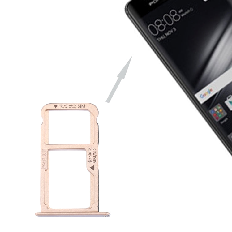 Gold SIM Card Tray for Huawei Mate 9 with SIM/Micro SD Card Slot