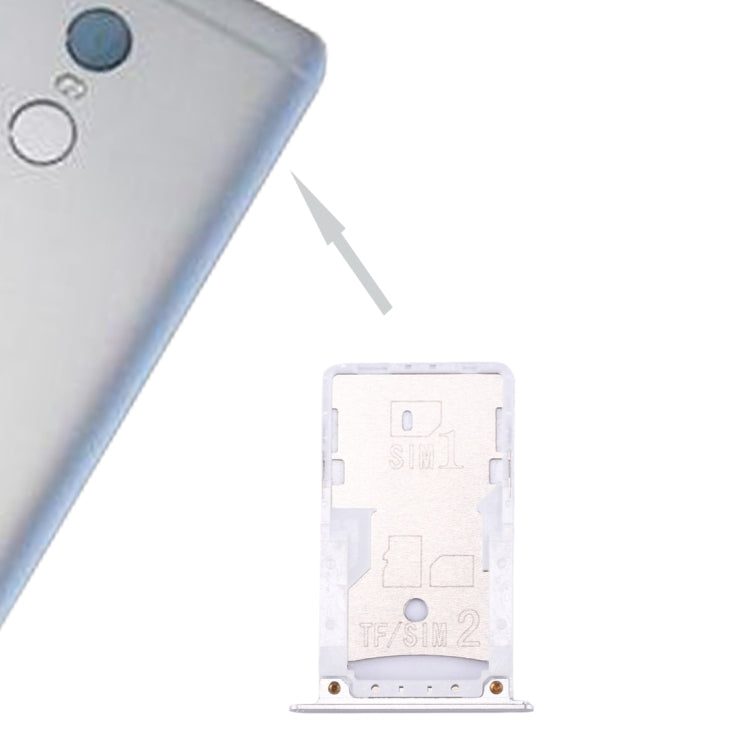 SIM Card and Micro SD Card Tray for Xiaomi Redmi Note 4 (Silver)
