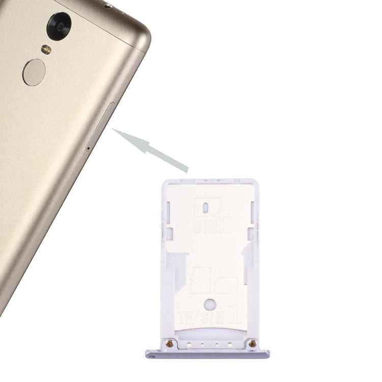 Replacement SIM & TF Card Tray for Xiaomi Redmi Note 3 (Qualcomm Version) - Grey