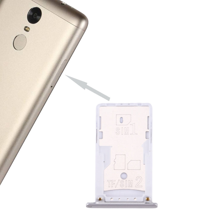 Replacement SIM & TF Card Tray for Xiaomi Redmi Note 3 (Qualcomm Version) - Silver