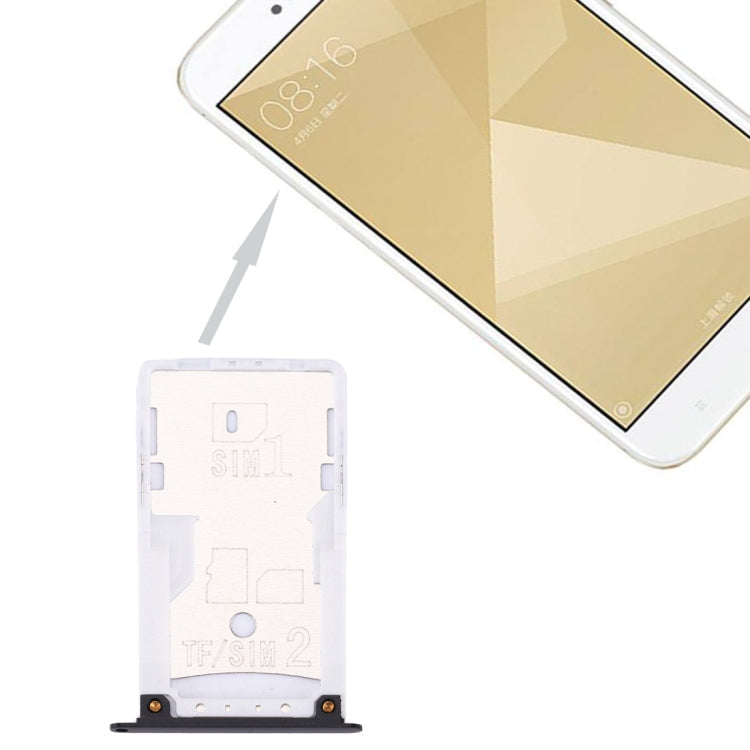Xiaomi Redmi 4X SIM & SIM / Micro SD Card Tray (Black) for Replacement