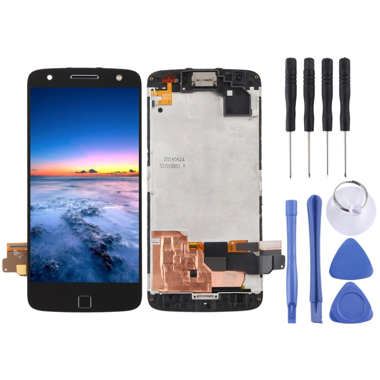 Motorola Moto Z Force XT1650-02 LCD Screen and Digitizer Full Assembly with Frame - Black