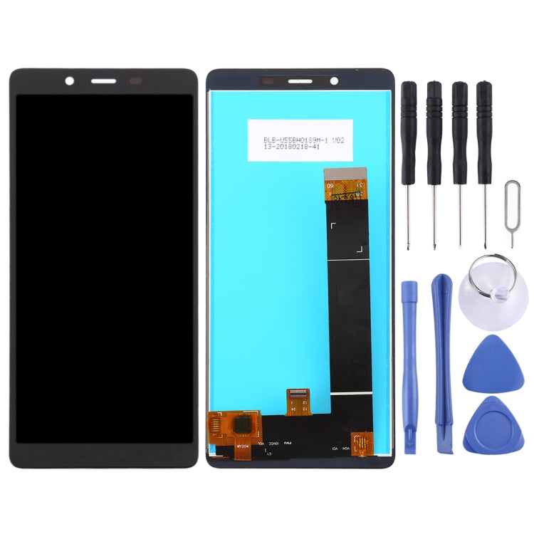 Black LCD Screen and Digitizer Full Assembly for Nokia 1 Plus