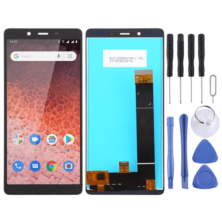 Black LCD Screen and Digitizer Full Assembly for Nokia 1 Plus