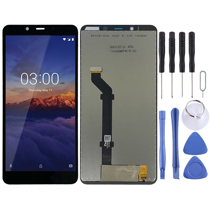 Replacement LCD Screen and Touch Screen Digitizer Assembly for Nokia 3.1 Plus (Black)