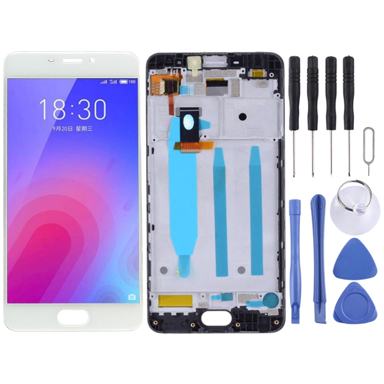 White Meizu M6 M711H M711Q LCD Screen and Digitizer Assembly with Frame