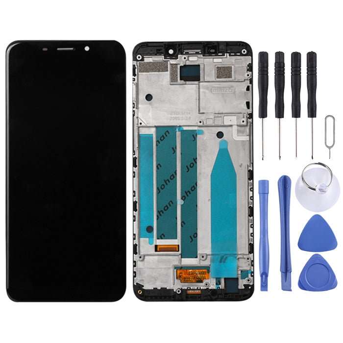 Black LCD Screen and Digitizer Assembly with Frame for Meizu M6s M712H M712Q