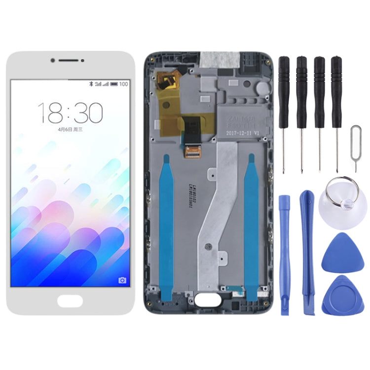 LCD Screen and Digitizer Full Assembly with Frame for Meizu M3 Note (International Version) M681H M681Q(White)