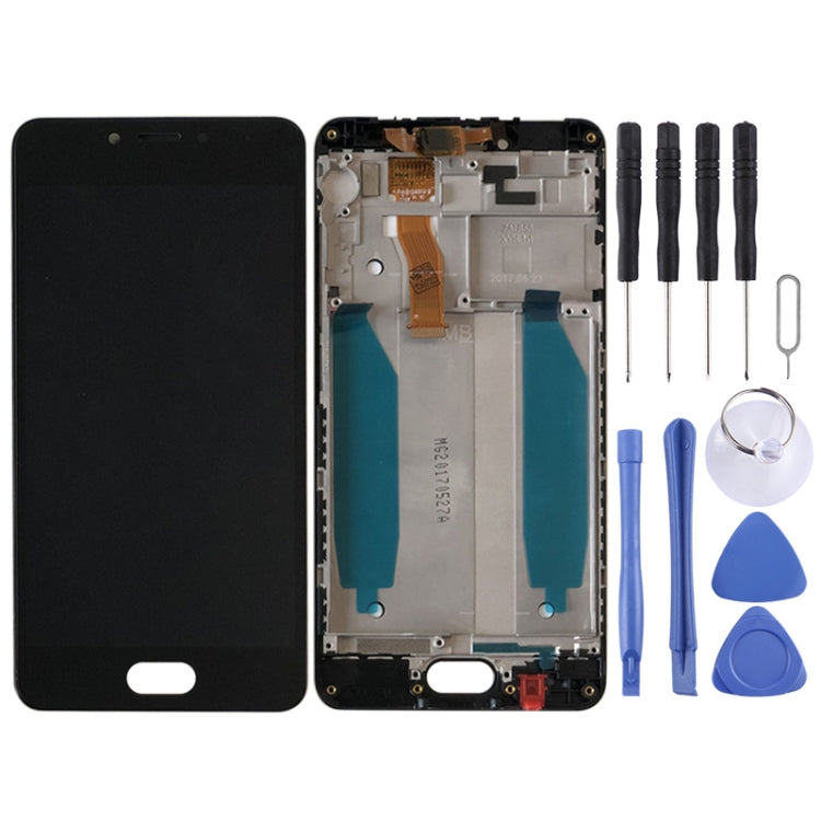 Replacement LCD Display and Touch Screen Digitizer Assembly with Frame for Meizu Meilan A5 / M5c in Black