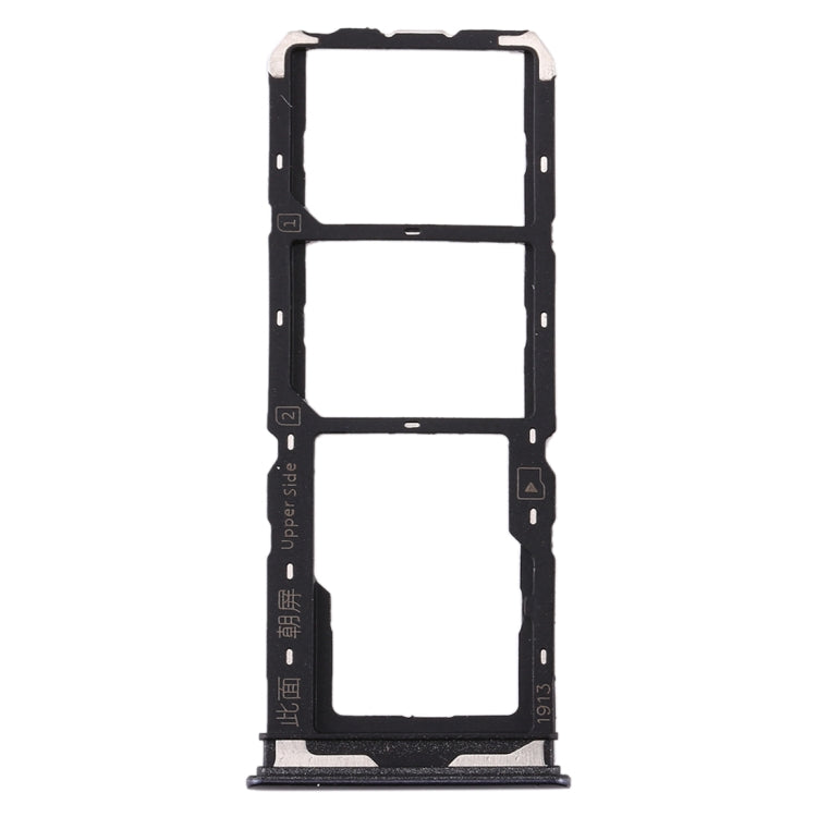 Vivo Y7s SIM Card Tray Set with Micro SD Card Tray (Black)