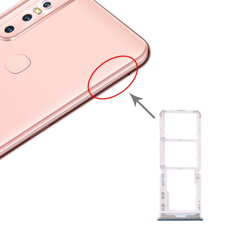 Vivo Y7s SIM Card Tray and Micro SD Card Tray Set (Green)