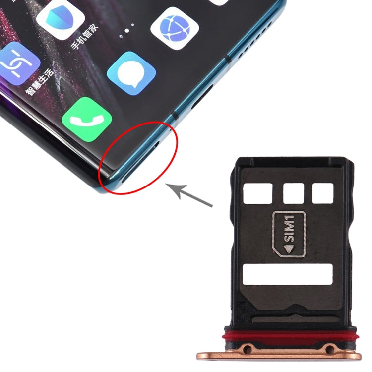 Gold SIM Card Tray and NM Card Tray for Huawei Mate 30 Pro