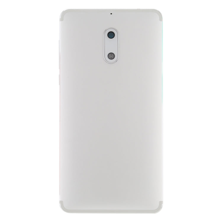 White Battery Back Cover with Camera Lens & Side Keys for Nokia 6 TA-1000 TA-1003 TA-1021 TA-1025 TA-1033 TA-1039