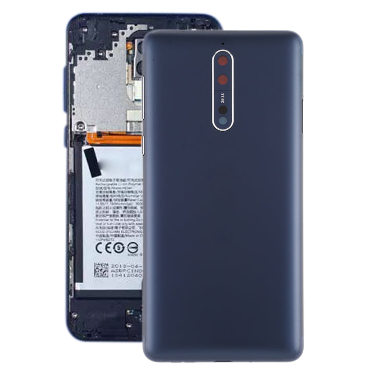 Blue Battery Back Cover with Camera Lens & Side Keys for Nokia 8 / N8 TA-1012 TA-1004 TA-1052