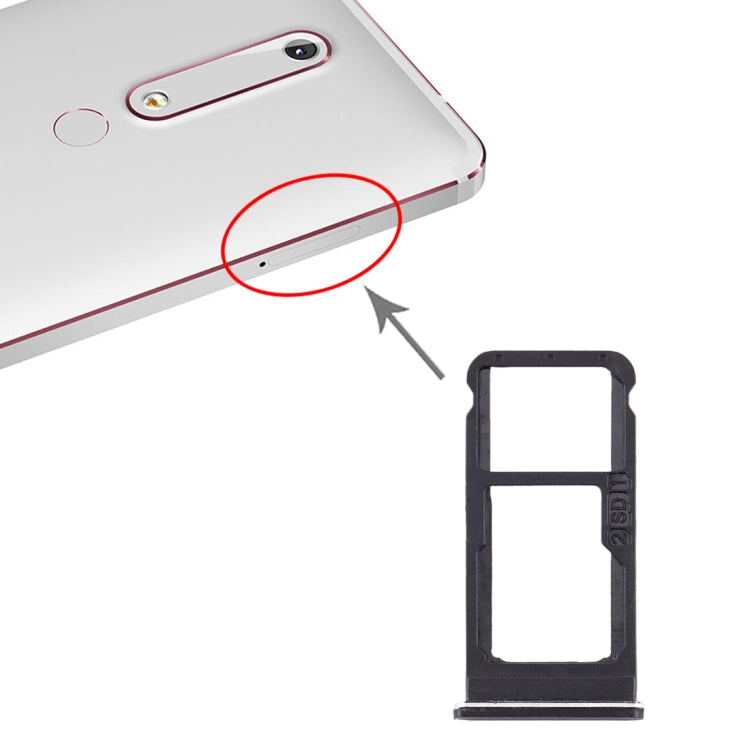 SIM Card Tray and SIM/Micro SD Card Tray Replacement for Nokia 6.1 / 6 (2018)