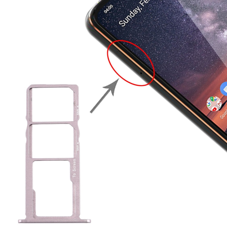 Nokia 3.2 SIM Card Tray + Micro SD Card Tray Replacement (Silver)