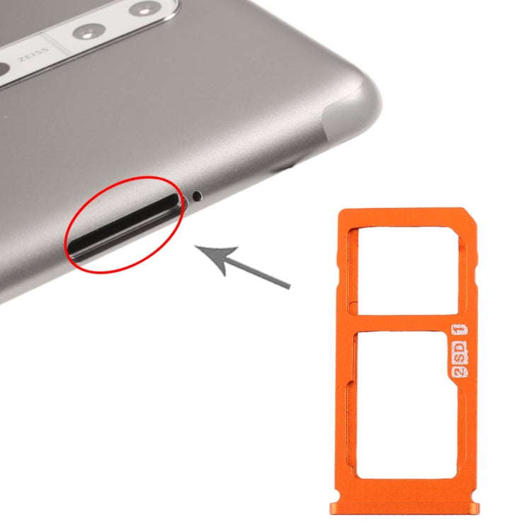 SIM Card Tray and Micro SD Card Tray Kit for Nokia 8 / N8 TA-1012 TA-1004 TA-1052 (Orange)