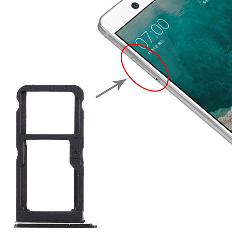 Nokia 7 TA-1041 SIM Card Tray and Micro SD Card Tray (Black)