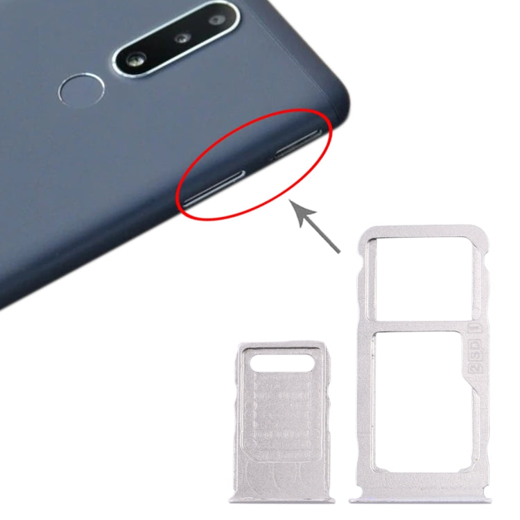 Nokia 3.1 Plus SIM Card Tray and Micro SD Card Tray (White)