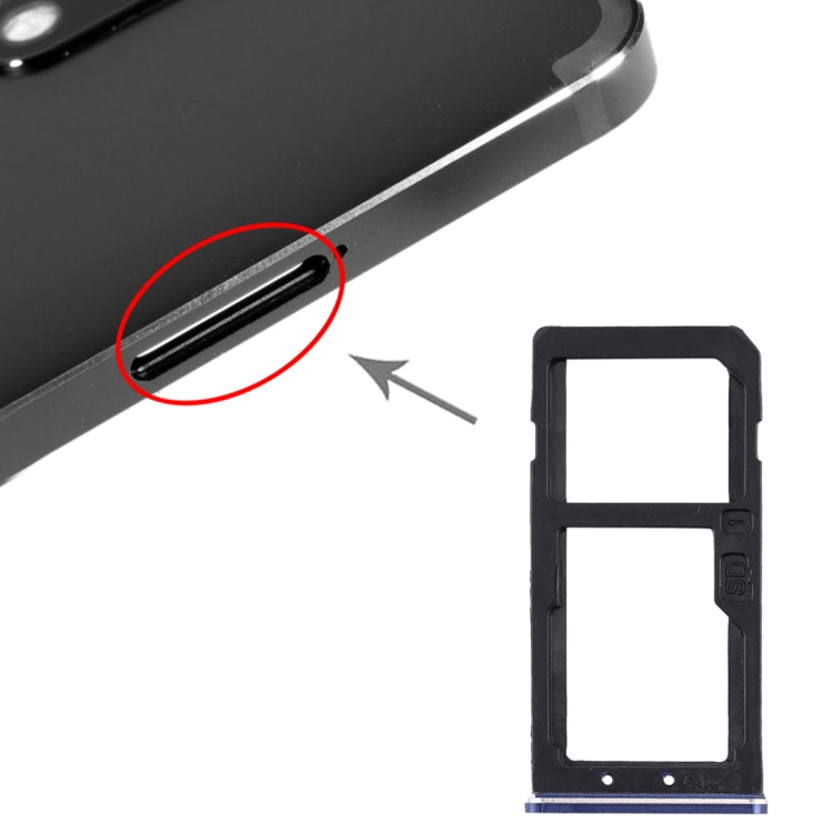 SIM Card Tray and Micro SD Card Tray Replacement for Nokia 6 (Blue)