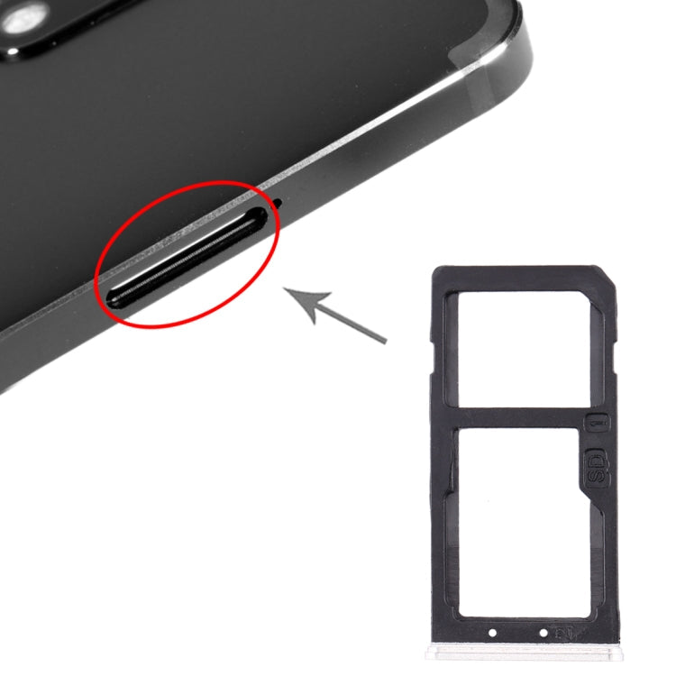 White SIM Card Tray + Micro SD Card Tray for Nokia 6 TA-1000 TA-1003 TA-1021 TA-1025 TA-1033 TA-1039