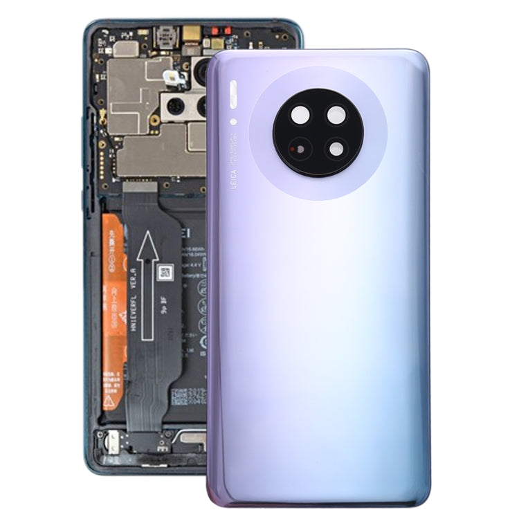 Silver Back Cover with Camera Lens for Huawei Mate 30 - Replacement for Original Cover