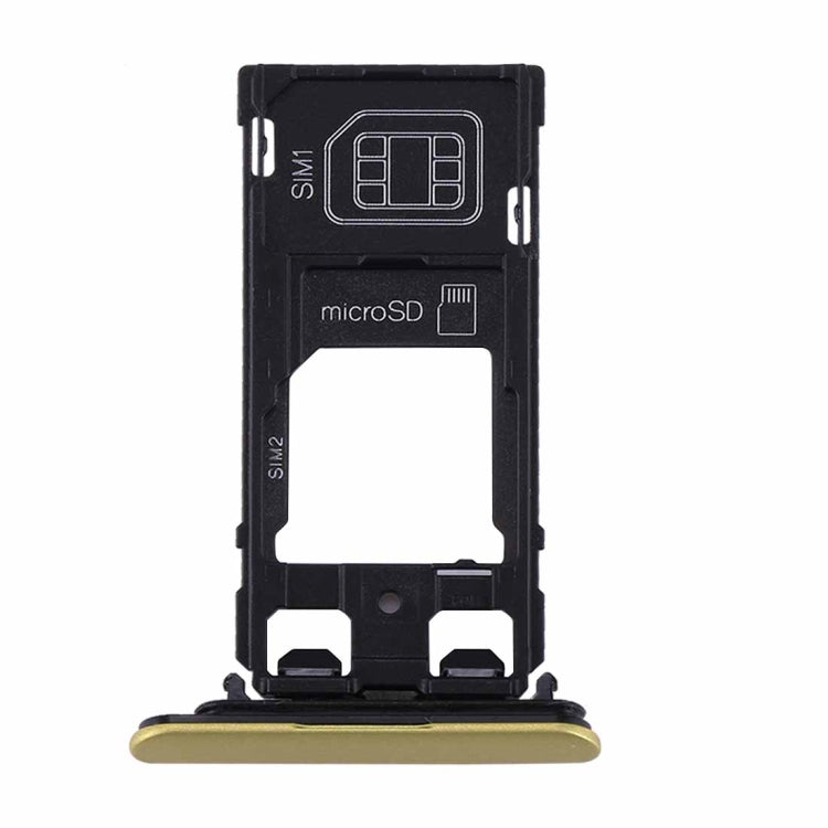 Gold SIM & Micro SD / SIM Card Tray for Sony Xperia XZs (Dual SIM Version)