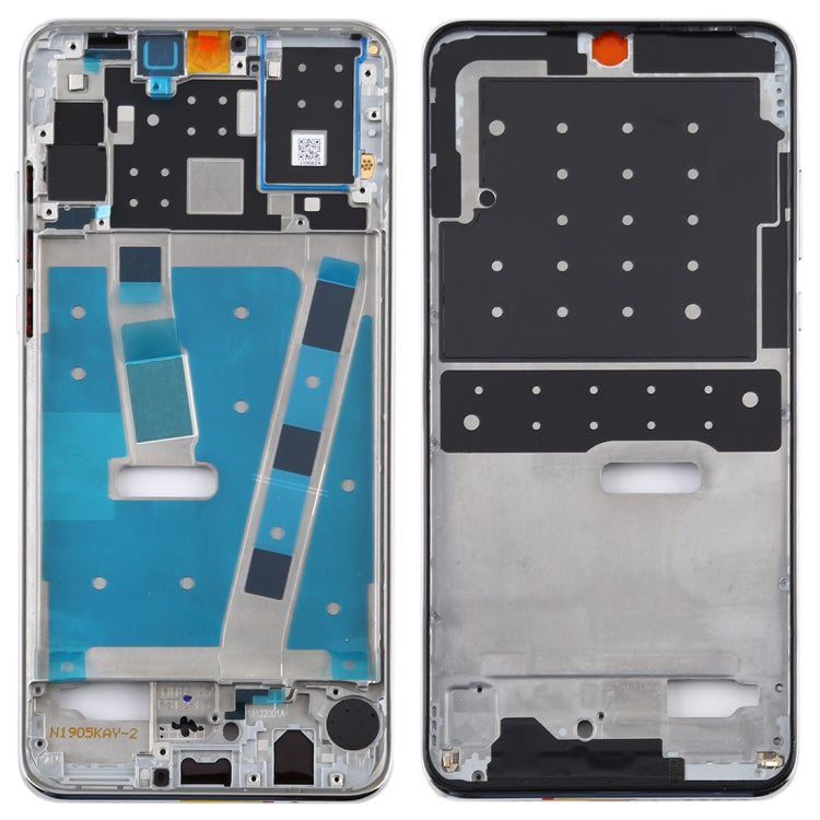 Huawei Nova 4e White Middle Frame Bezel Plate with Side Keys