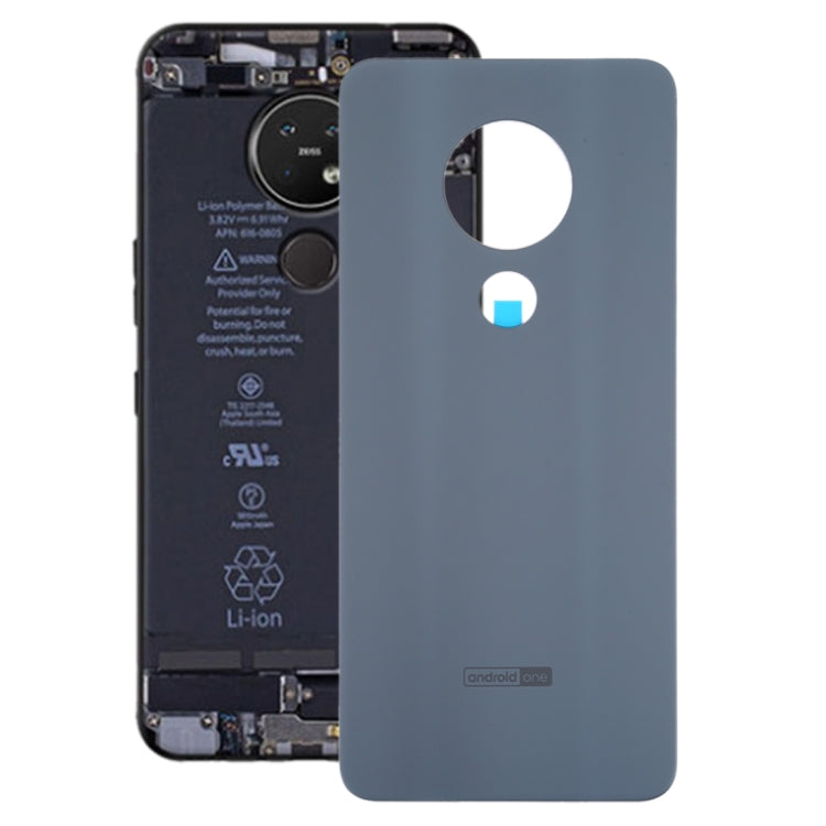 Frosted Silver Battery Back Cover for Nokia 7.2 / 6.2 TA-1196 / TA-1198 / TA-1200 / TA-1187 / TA-1201