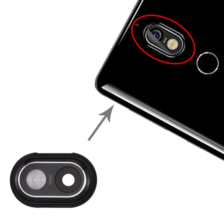 Camera Lens Cover Replacement for Nokia 7 (Black)