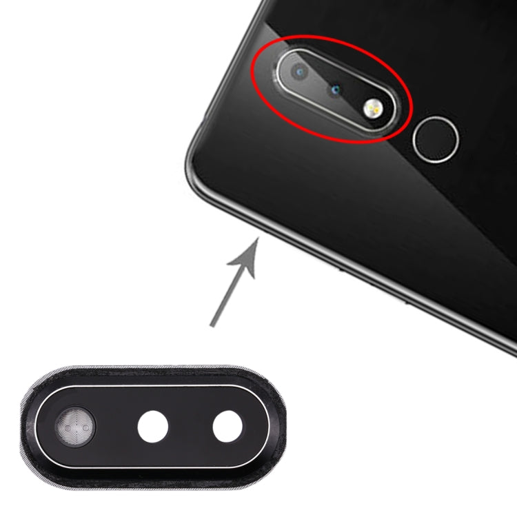 Black Camera Lens Cover Replacement for Nokia X6