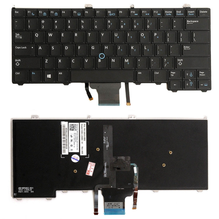 Backlit US Keyboard Replacement for DELL Latitude 12 7000 E7240, E7440, E7420