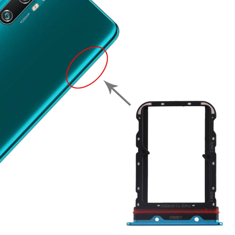 SIM Card Tray Replacement for Xiaomi Mi CC9 Pro/Mi Note 10/Mi Note 10 Pro/Mi Note 10 Lite (Blue)