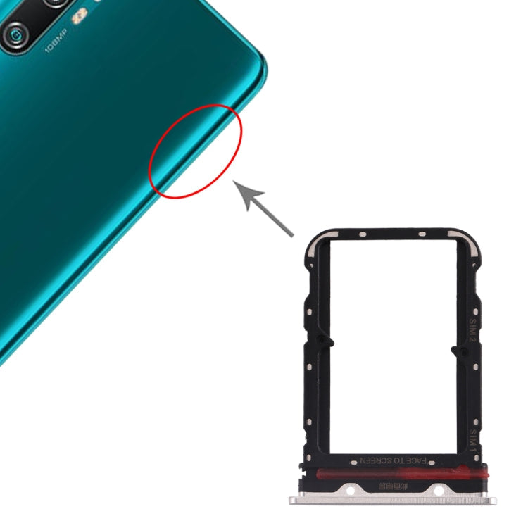SIM Card Tray and SIM Card Tray Set for Xiaomi Mi CC9 Pro/Mi Note 10/Mi Note 10 Pro/Mi Note 10 Lite in White