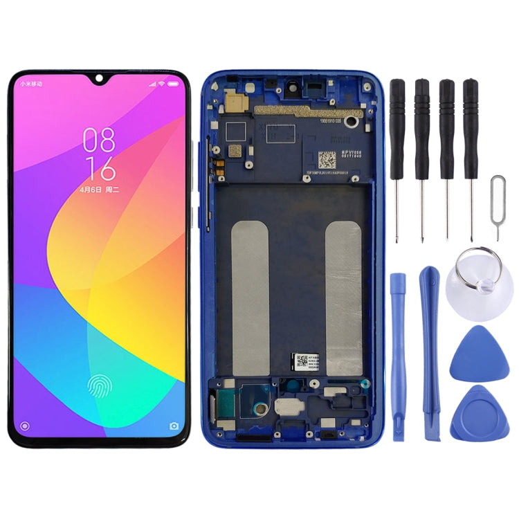 Original Blue LCD Screen and Digitizer Full Assembly with Frame for Xiaomi Mi CC9