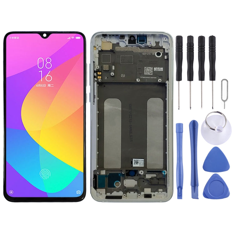 Replacement LCD Screen and Digitizer Assembly with Frame for Xiaomi Mi CC9 (Silver)