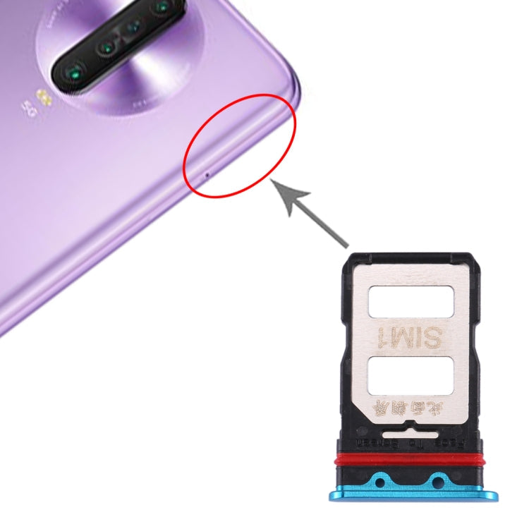 SIM Card Tray Set for Xiaomi Redmi K30 Pro - Blue
