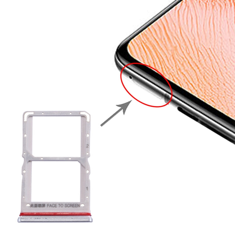 SIM Card Tray + SIM Card Tray for Xiaomi Redmi K30 5G(Silver) - Replacement Tray for Xiaomi Redmi K30 5G Silver