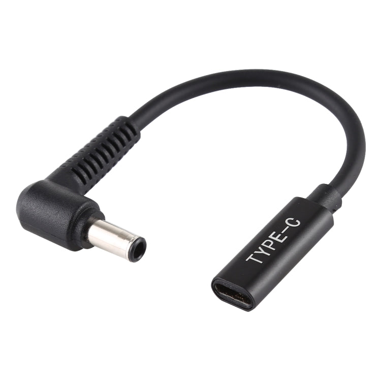Type-C Female Power Adapter Charger Cable (Black) with 5.0 x 1.0mm DP Connector