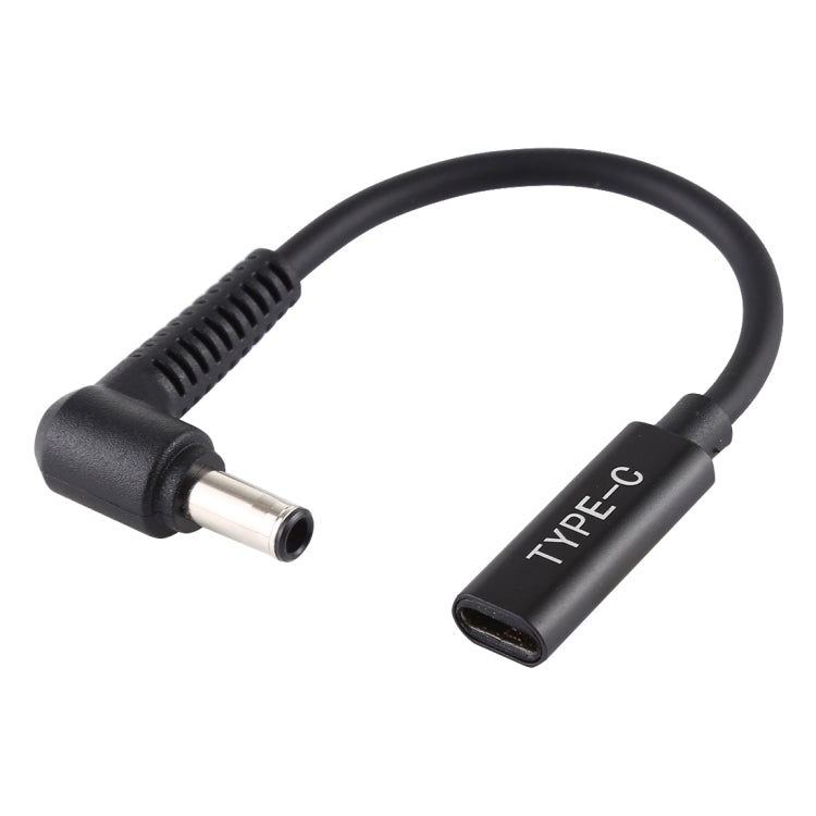 Type-C Female Power Adapter Charger Cable (Black) with 5.0 x 1.0mm DP Connector