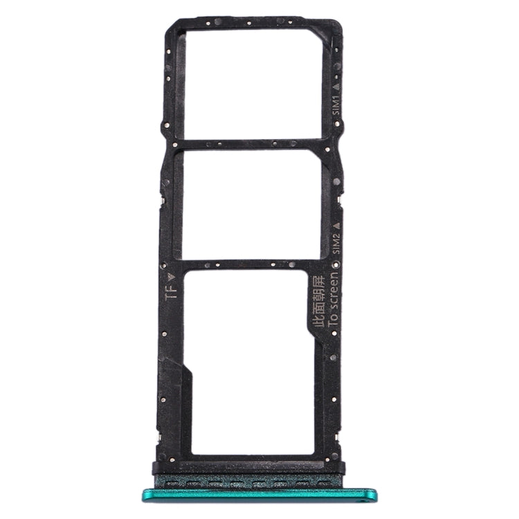 SIM Card Tray + Micro SD Card Tray Set for Huawei P40 Lite E / Enjoy 10 (Green)