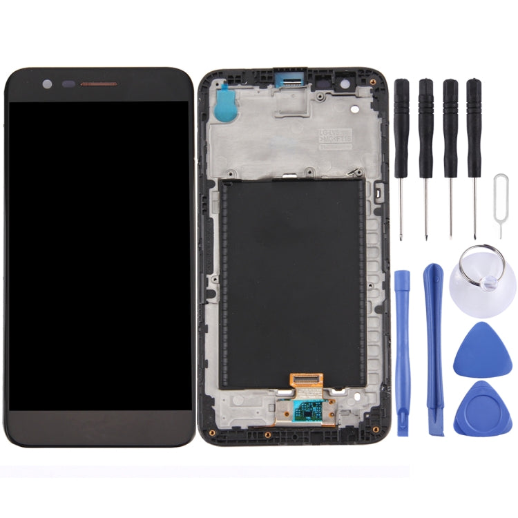 Complete LCD Screen and Digitizer Assembly with Frame for LG K10 2017 (Black)