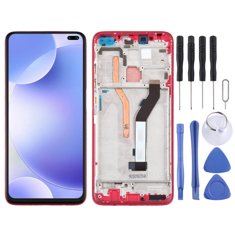 Xiaomi Redmi K30, 4G Version (Red) Full Assembly LCD Screen and Digitizer With Frame