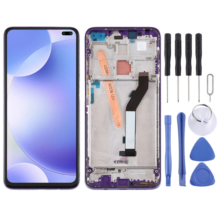 LCD Screen and Digitizer Full Assembly with Frame for Xiaomi Redmi K30 5G (Purple) - Replacement Display for Xiaomi Redmi K30 5G